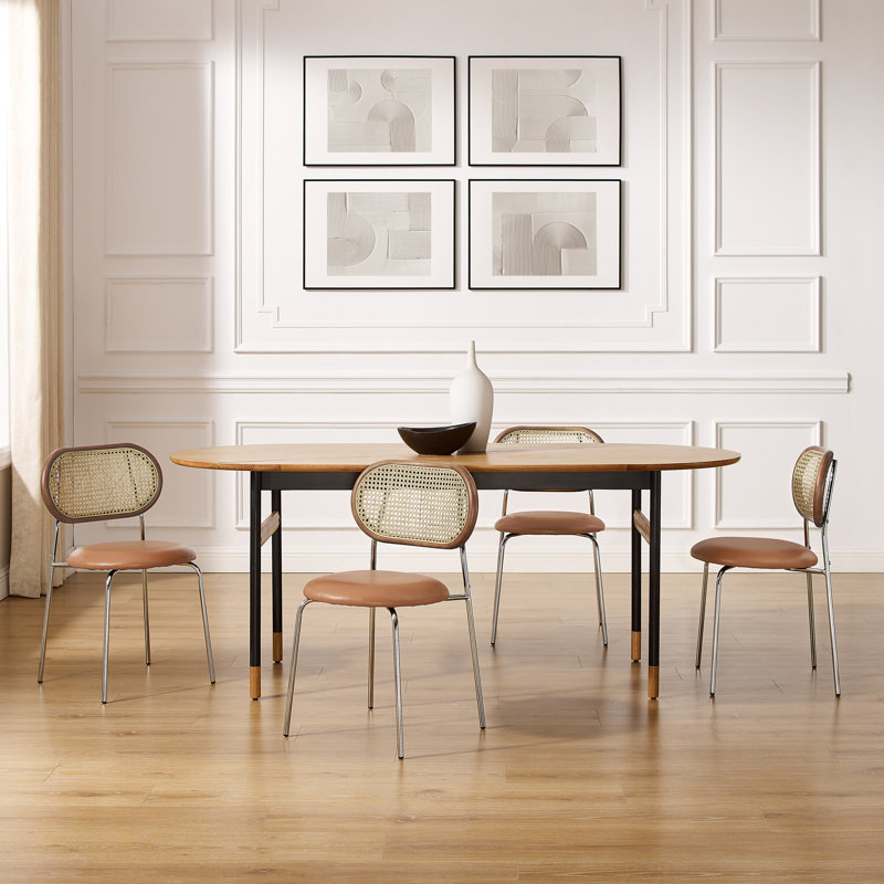 Bay Isle Home Cannelton Solid Rattan Back Dining Side Chair & Reviews